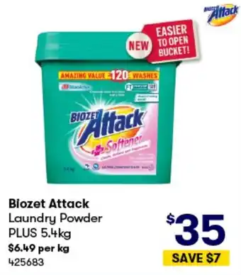 BIG W Biozet Attack Laundry Powder PLUS 5.4kg offer