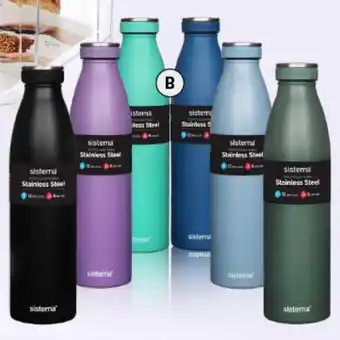 BIG W Assorted Stainless Steel Bottles 750ml offer