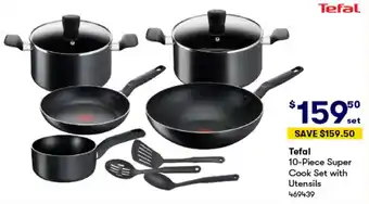 BIG W Tefal 10-Piece Super Cook Set with Utensils offer