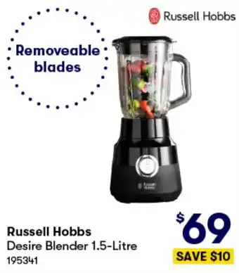 BIG W Russell Hobbs Desire Blender 1.5-Litre offer