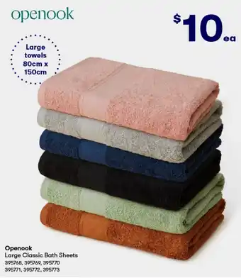 BIG W Openook Large Classic Bath Sheets offer
