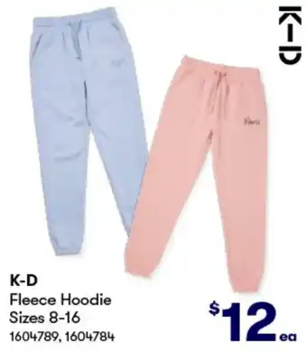 BIG W K-D Fleece Hoodie Sizes 8-16 offer