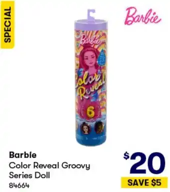 BIG W Barbie Color Reveal Groovy Series Doll offer