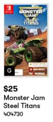 BIG W Monster Jam Steel Titans offer