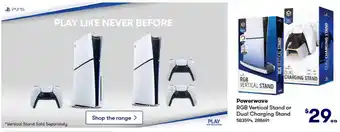 Powerwave RGB Vertical Stand or Dual Charging Stand