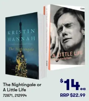BIG W The Nightingale or A Little Life offer