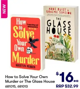 BIG W How to Solve Your Own Murder or The Glass House offer