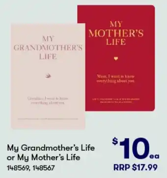 BIG W My Grandmother's Life or My Mother's Life offer