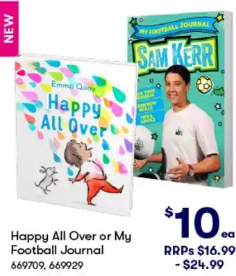 BIG W Happy All Over or My Football Journal offer