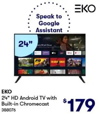 BIG W EKO 24" HD Android TV with Built-in Chromecast offer