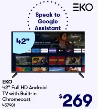 BIG W EKO 42" Full HD Android TV with Built-in Chromecast offer