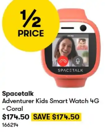 BIG W Spacetalk Adventurer Kids Smart Watch 4G - Coral offer