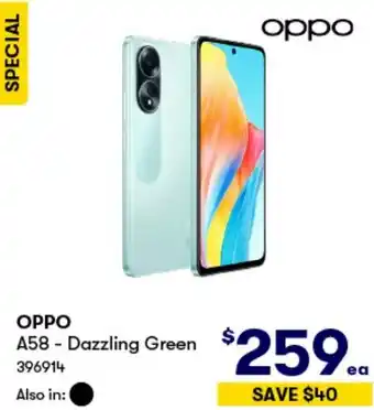 BIG W OPPO A58 - Dazzling Green offer