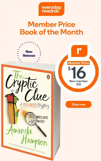 BIG W The Cryptic Clue A TEA LADIES Mystery offer