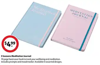 Coles 5 Seasons Meditation Journal offer