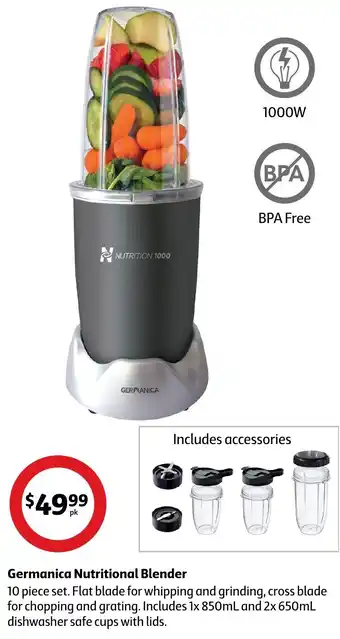 Coles Germanica Nutritional Blender offer
