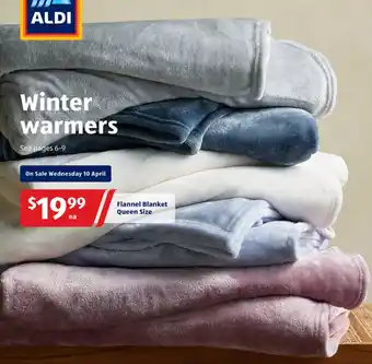 ALDI Flannel Blanket Queen Size offer