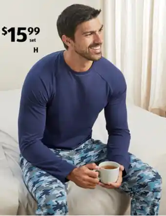 ALDI Men's Knit PJ Set offer