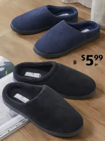 ALDI Men's Scuff Slippers offer