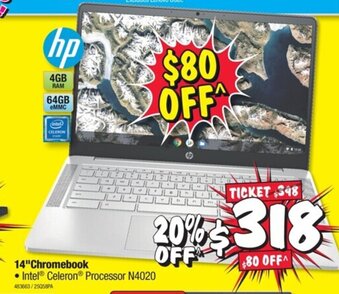 JB Hi-Fi HP 14"Chromebook offer
