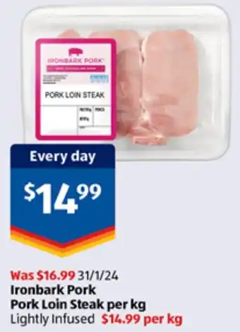 ALDI Ironbark Pork offer