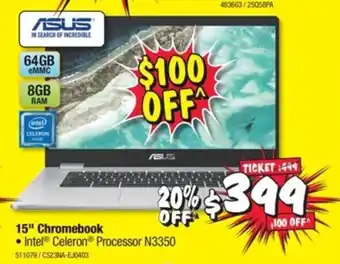 JB Hi-Fi ASUS 15"Chromebook offer