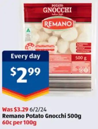 ALDI Remano Potato Gnocchi 500g offer