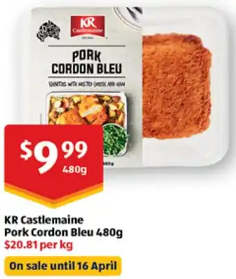 KR Castlemaine Pork Cordon Bleu 480g