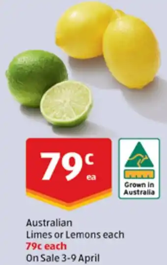 ALDI Australian Limes or Lemons offer