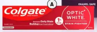 BIG W Colgate Optic White Stain Fighter Teeth Whitening Toothpaste 140g offer