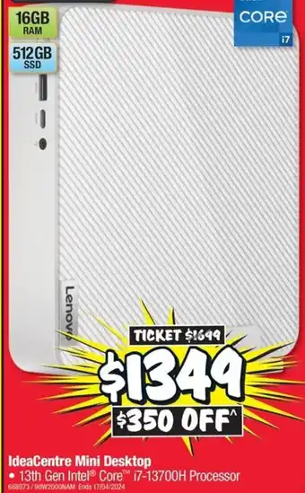 JB Hi-Fi IdeaCentre Mini Desktop offer