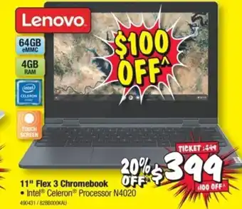 JB Hi-Fi LENOVO 11" Flex 3 Chromebook offer