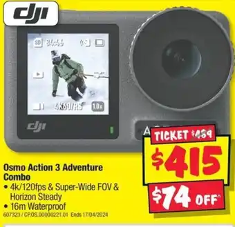 JB Hi-Fi Osmo Action 3 Adventure Combo offer