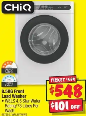 JB Hi-Fi CHIQ 8.5KG Front Load Washer offer