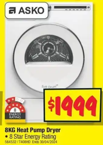 JB Hi-Fi 8KG Heat Pump Dryer offer