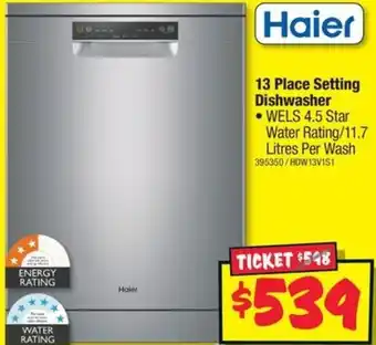 JB Hi-Fi Haier 13 Place Setting Dishwasher offer