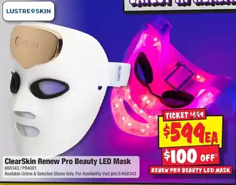 JB Hi-Fi ClearSkin Renew Pro Beauty LED Mask offer