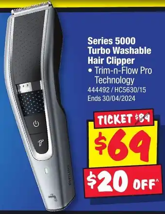 JB Hi-Fi Series 5000 Turbo Washable Hair Clipper offer