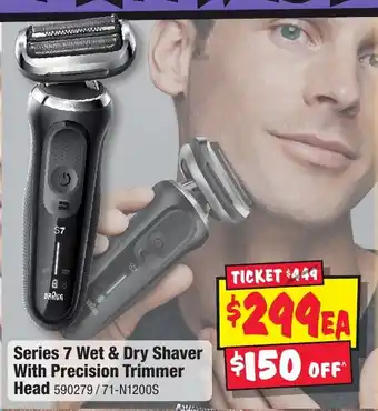 JB Hi-Fi Series 7 Wet & Dry Shaver With Precision Trimmer Head offer