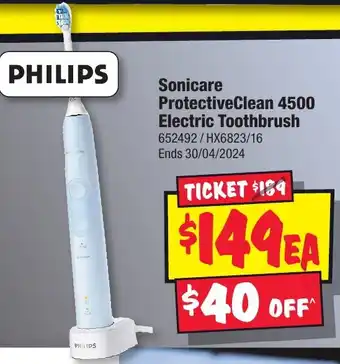 JB Hi-Fi Sonicare ProtectiveClean 4500 Electric Toothbrush offer