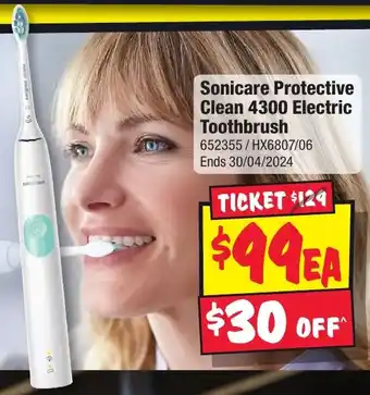 JB Hi-Fi Sonicare Protective Clean 4300 Electric Toothbrush offer