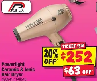 JB Hi-Fi Powerlight Ceramic & lonic Hair Dryer offer