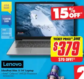 The Good Guys Lenovo IdeaPad Slim 1i 14" Laptop offer