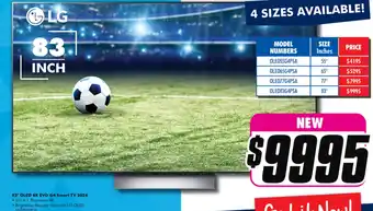 The Good Guys LG 83* OLED 4K EVO G4 Smart TV 2024 offer