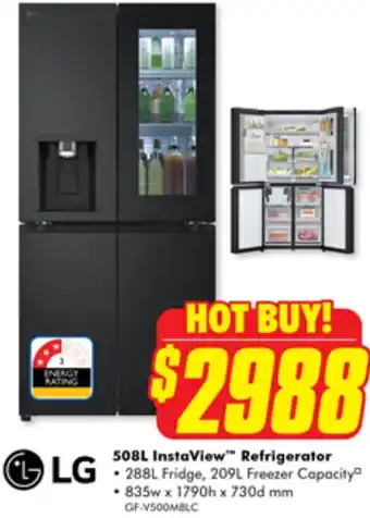 The Good Guys LG 508L InstaView Refrigerator offer