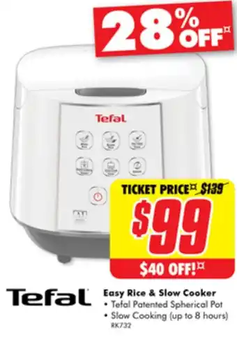 The Good Guys Tefal Easy Rice & Slow Cooker offer