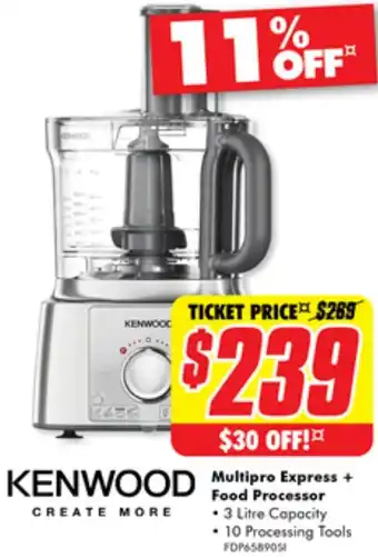 The Good Guys KENWOOD Multipro Express + Food Processor offer