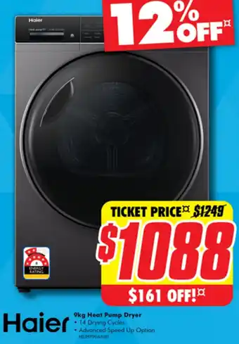 The Good Guys Haier Heat pump Dryer offer