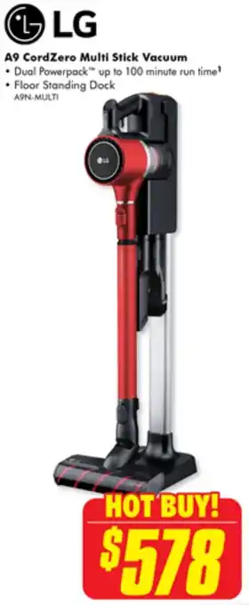 The Good Guys LG A9 CordZero Multi Stick Vacuum offer