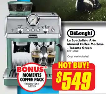 The Good Guys DeLonghi La Specialista Arte Manual Coffee Machine offer